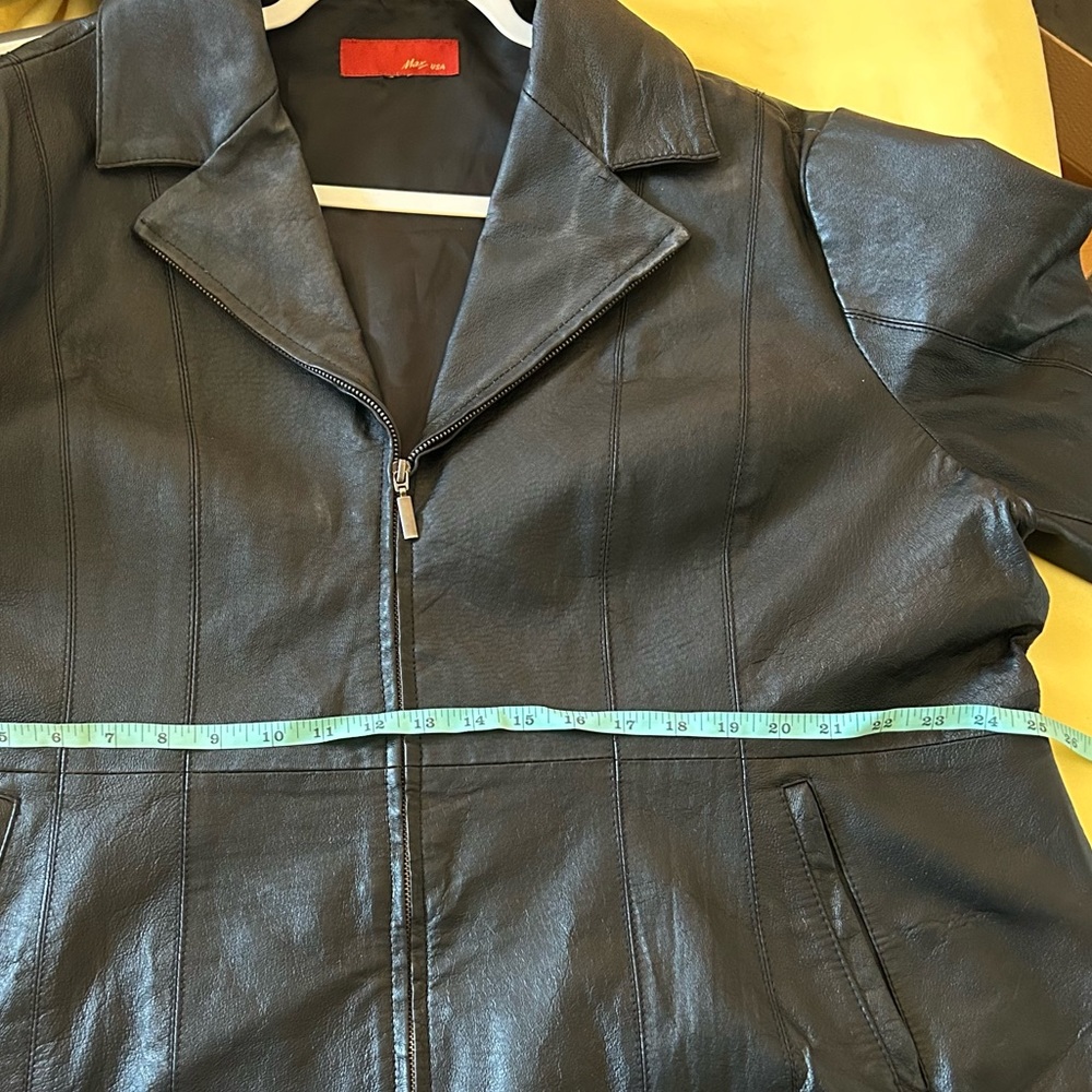 Vtg Max Usa Men's Basic Leather Jacket - image 7